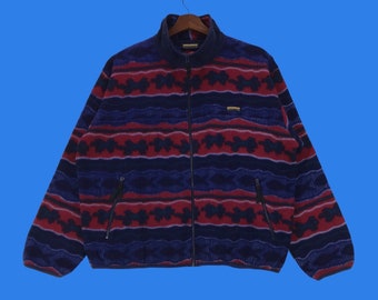 Forro polar nativo azteca Navajo UP con cremallera. Bonito diseño estampado. Talla grande. Estilo vintage.