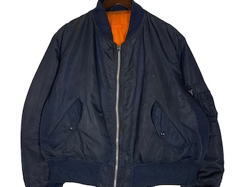 Vintage Alpha Industries Ma1 Bomber Jacket Reversible Size Xxlarge