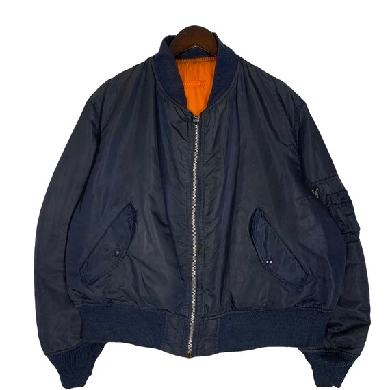 Vintage Alpha Industries Reversible Bomber Flight Jacket (XL) - Etsy