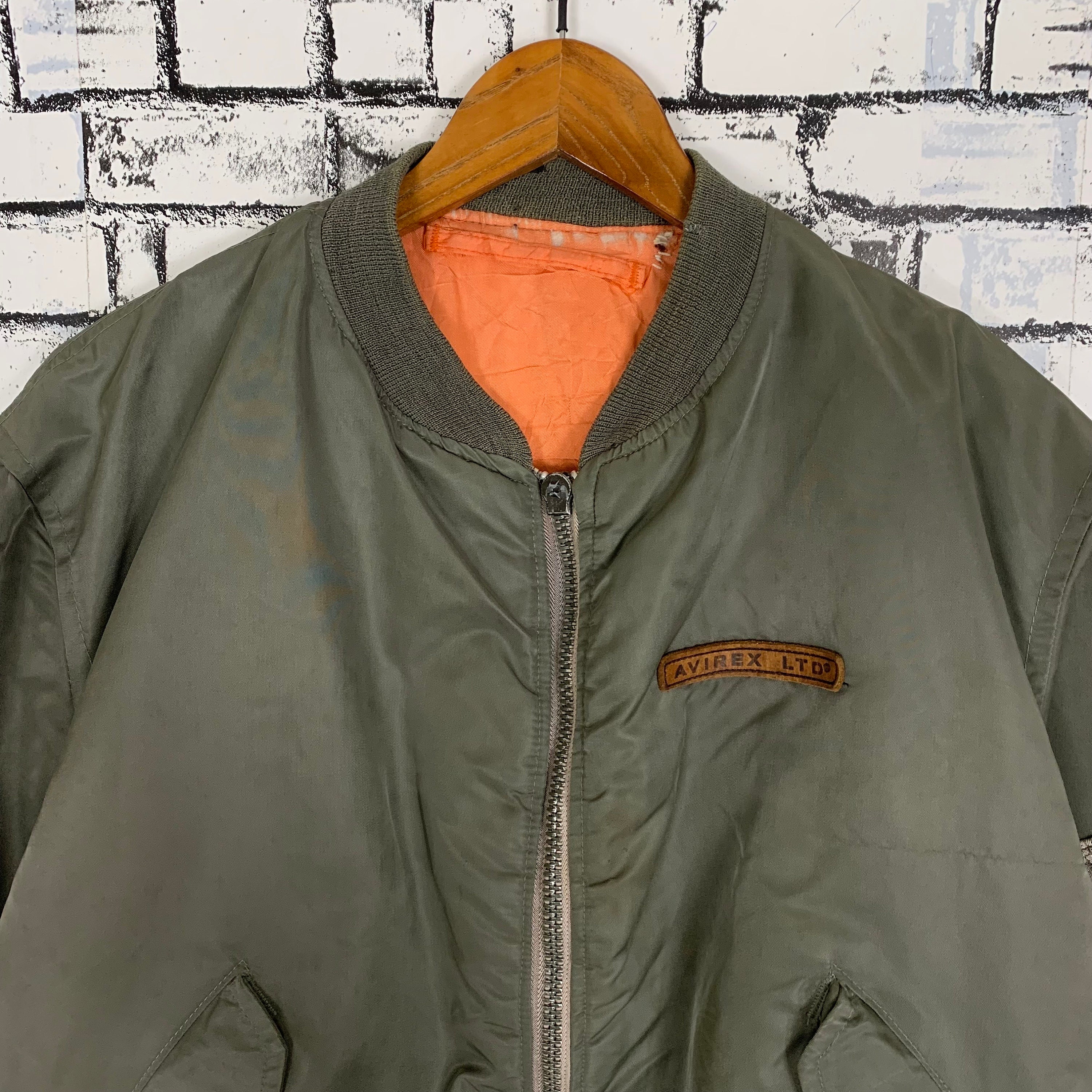 Vintage Avirex Flight Bomber Jacket Size Large - Etsy Vintage Avirex Flight Bomber Jacket Size Large - Etsy