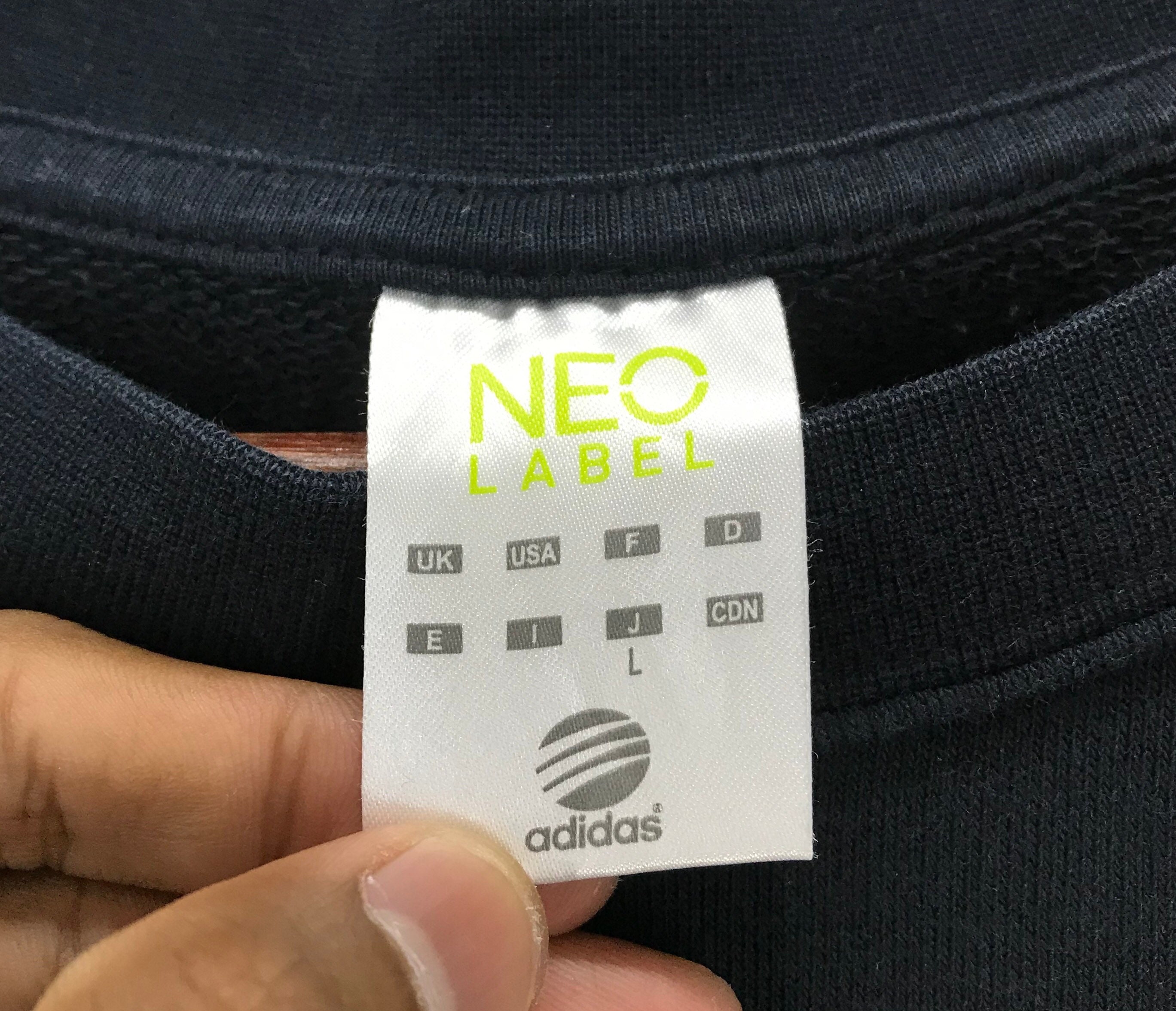 Vintage Adidas Neo Etiqueta Sudadera Crewneck Spellout Adidas Etsy