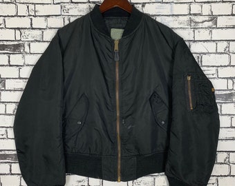 Vintage 90's Alpha Industries USA Type Ma-1 Bomber Jacket - Etsy