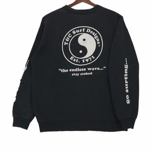 Vintage T&C Surf Designs Crewneck Sweatshirt Surfboards Style Fashion Pullover Jumper Medium Size Vintage Sweatshirt.