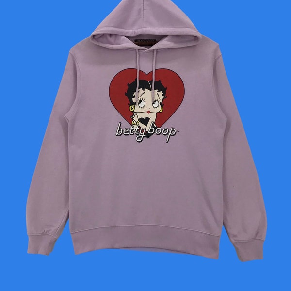 Vintage Betty Boop Hoodie Sweatshirt Betty Boop Cartoon Character Pullover Jumper Small Size Vintage Sweatshirt.