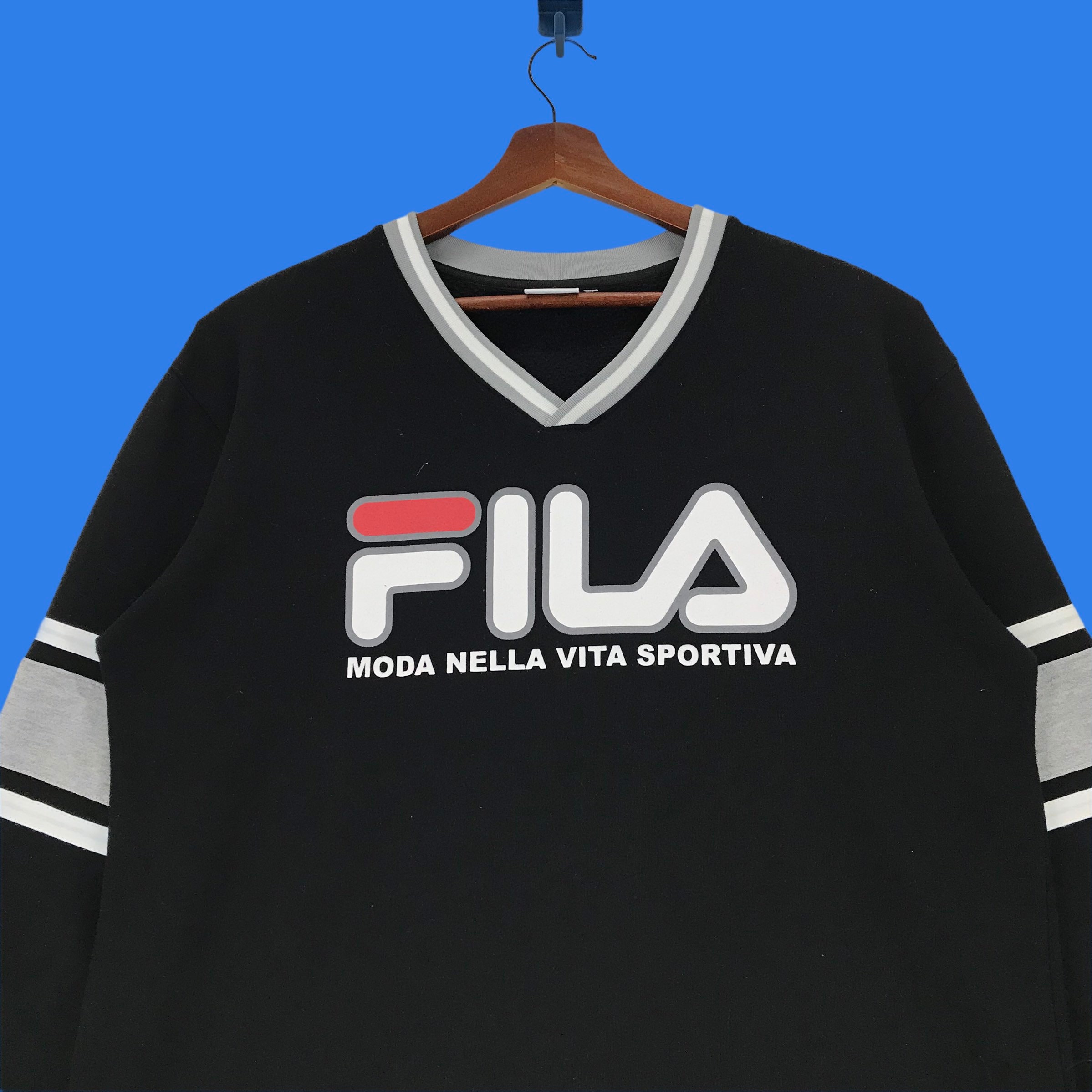 Vintage Fila Moda Nella Vita Sportiva Sweatshirt V Neck Fila - Etsy