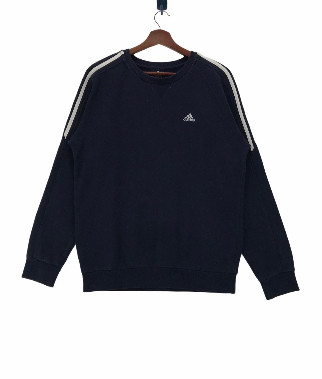 トップス 90s usa adidas sweat pull hoodie trefoil Vintage 90s Adidas Trefoil Embroidered Logo Distressed