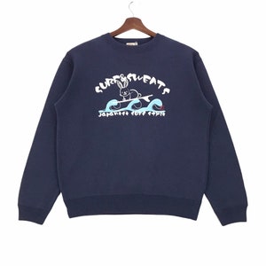 Vintage Surf & Sweats Sweatshirt Crewneck Surf Sweats Japanese Surf Style Pullover Medium Size Vintage Sweatshirt.
