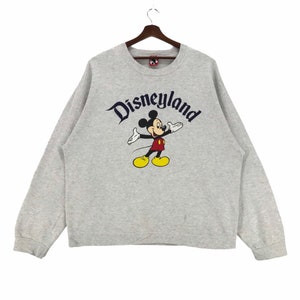 Vintage 90er Jahre Micky Maus Disneyland Sweatshirt Spellout Disney Micky Maus Cartoon Pullover Pullover XLarge Größe Vintage Sweatshirt.