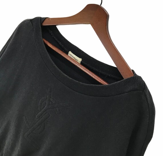 Vintage Yves Saint Laurent Sweatshirt Crop Top Wo… - image 5