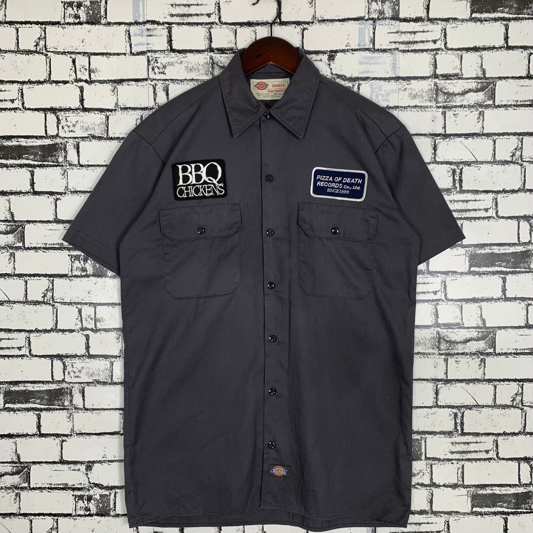 Dickies PIZZA OF DEATH ワークシャツ Lサイズ ヴィンテージ ディッキーズ ワークシャツ ピザ・オブ・デス シャツ