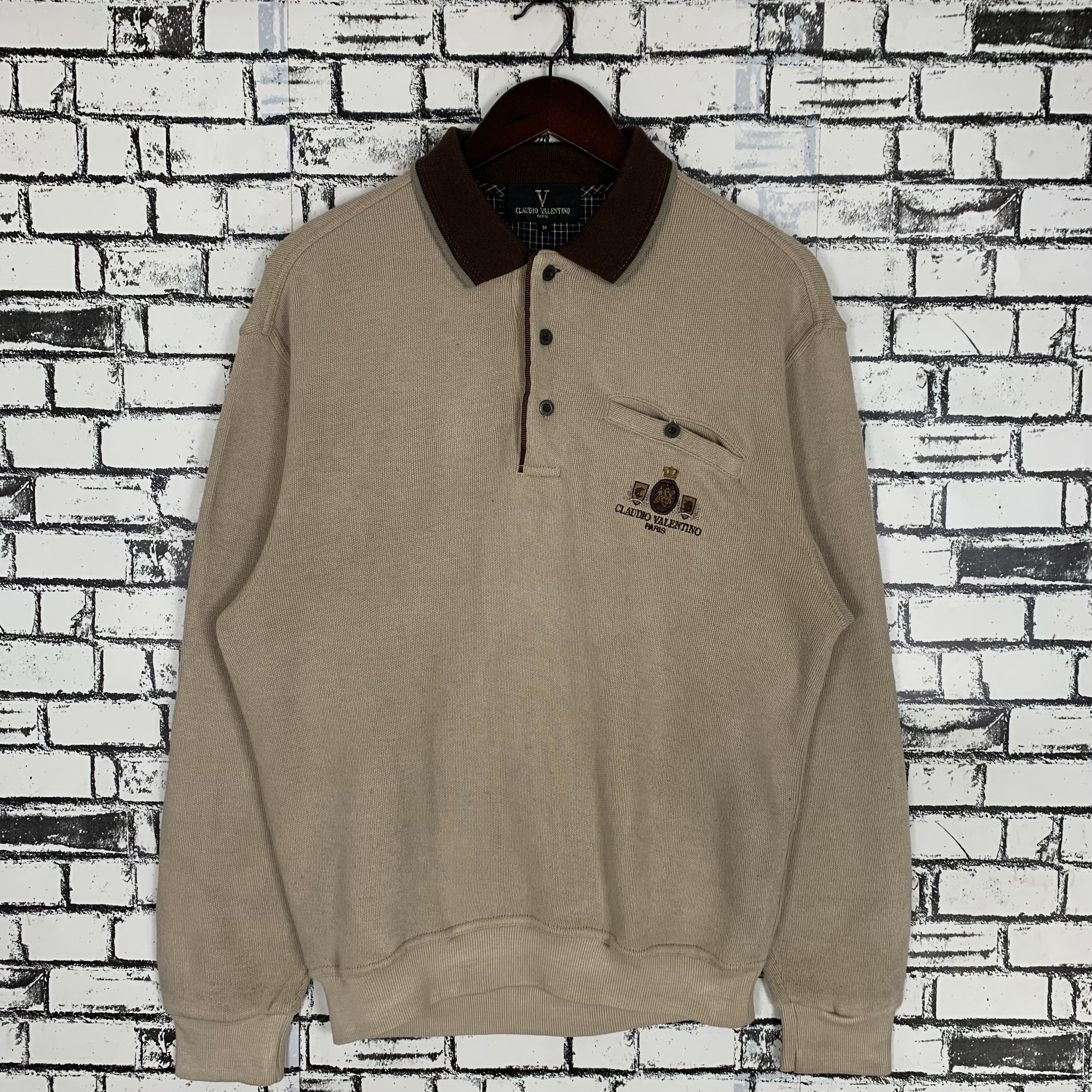 Designer Claudio Valentino Paris Collar Shirt Polo Shirt - Etsy