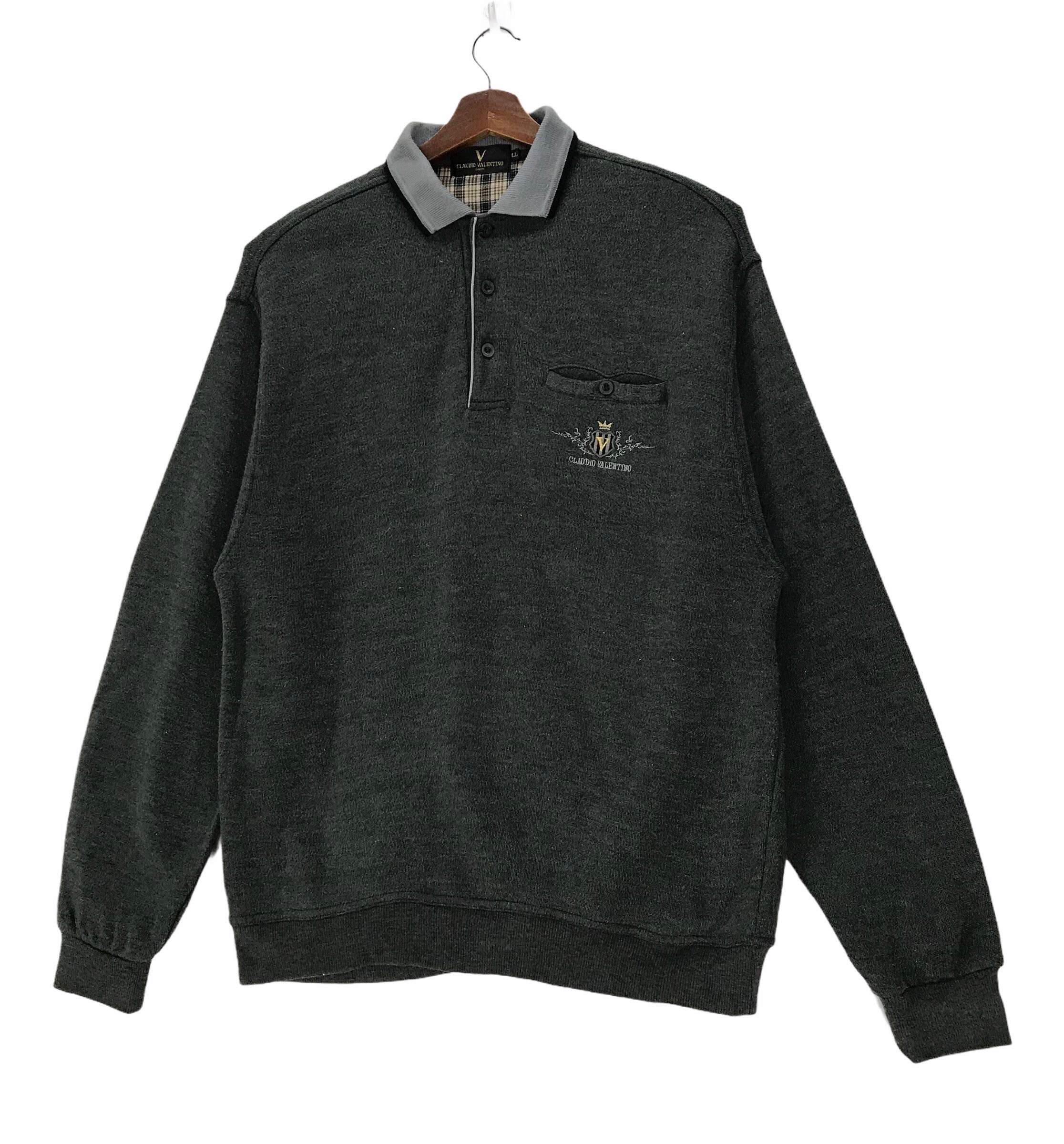 Vintage 90s Claudio Valentino Paris Pullover Sweatshirt - Size 