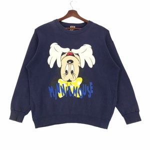 Vintage 90er Jahre Minnie Maus Walt Disney Cartoon Sweatshirt Spellout Minnie Maus Charakter Pullover Mittlere Größe Vintage Sweatshirt.
