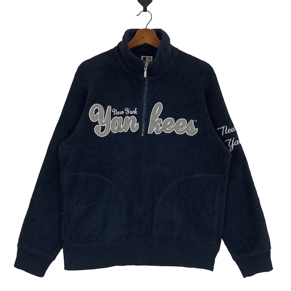 Vintage New York Yankees Fleece Half Zip Sweatshirt Size Large - Etsy Canada