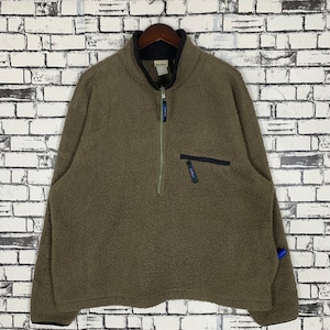 Vintage L.L Bean Fleece Half Zip Fleece Jacket Pullover Size Men XL