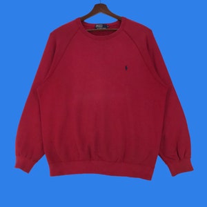 Vintage Polo Ralph Lauren Crewneck Sweatshirt Small Logo Polo Ralph Lauren Pullover Jumper Large Size Vintage Sweatshirt.