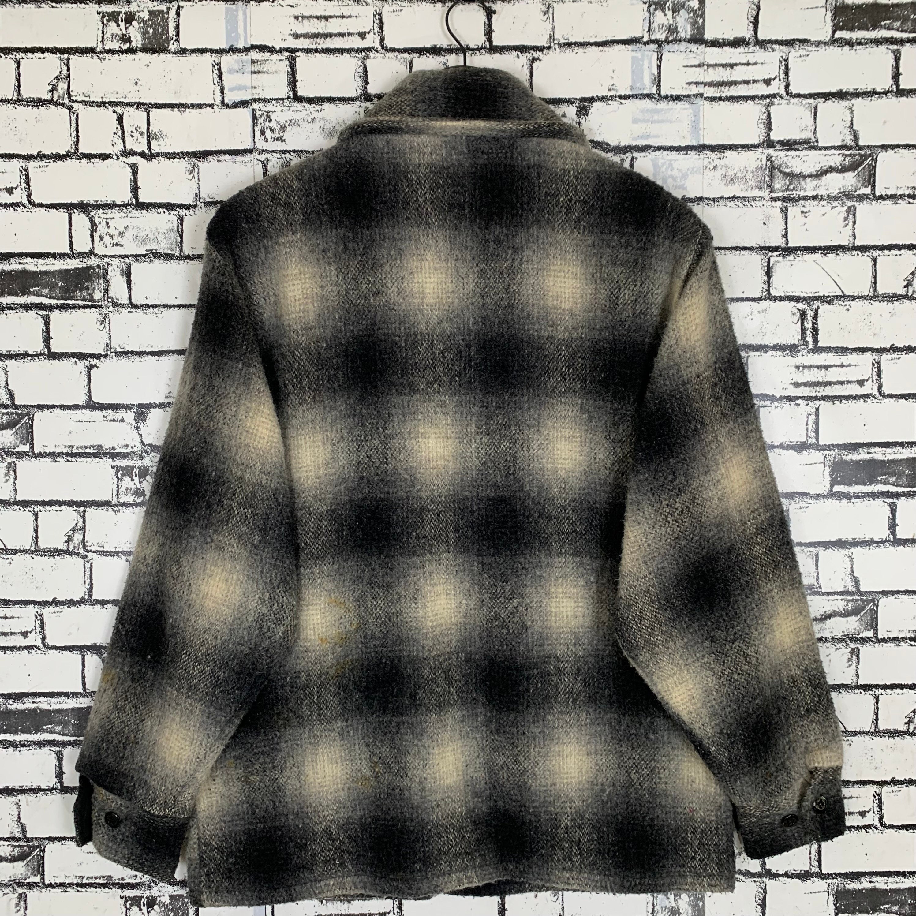 Vintage 70s Melton Buffalo Plaid Wool Jacket Men's Size Medium - Etsy