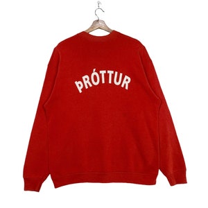 Vintage Knattsprynufelagio Prottur Sweatshirt Crewneck Knattsprynufelagio Prottur Volleyball Pullover Size XLarge.