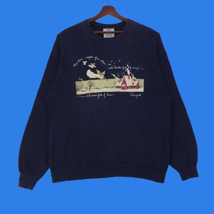 Vintage Winter Scene Sweatshirt - Gopher Sport Pullover - Large