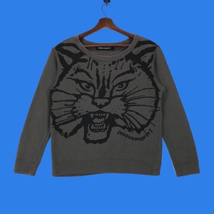 Mercibeaucoup By Issey Miyake Crop Top Sweatshirt Spellout Jevous Enprie Mercibeaucoup Pullover Medium Size