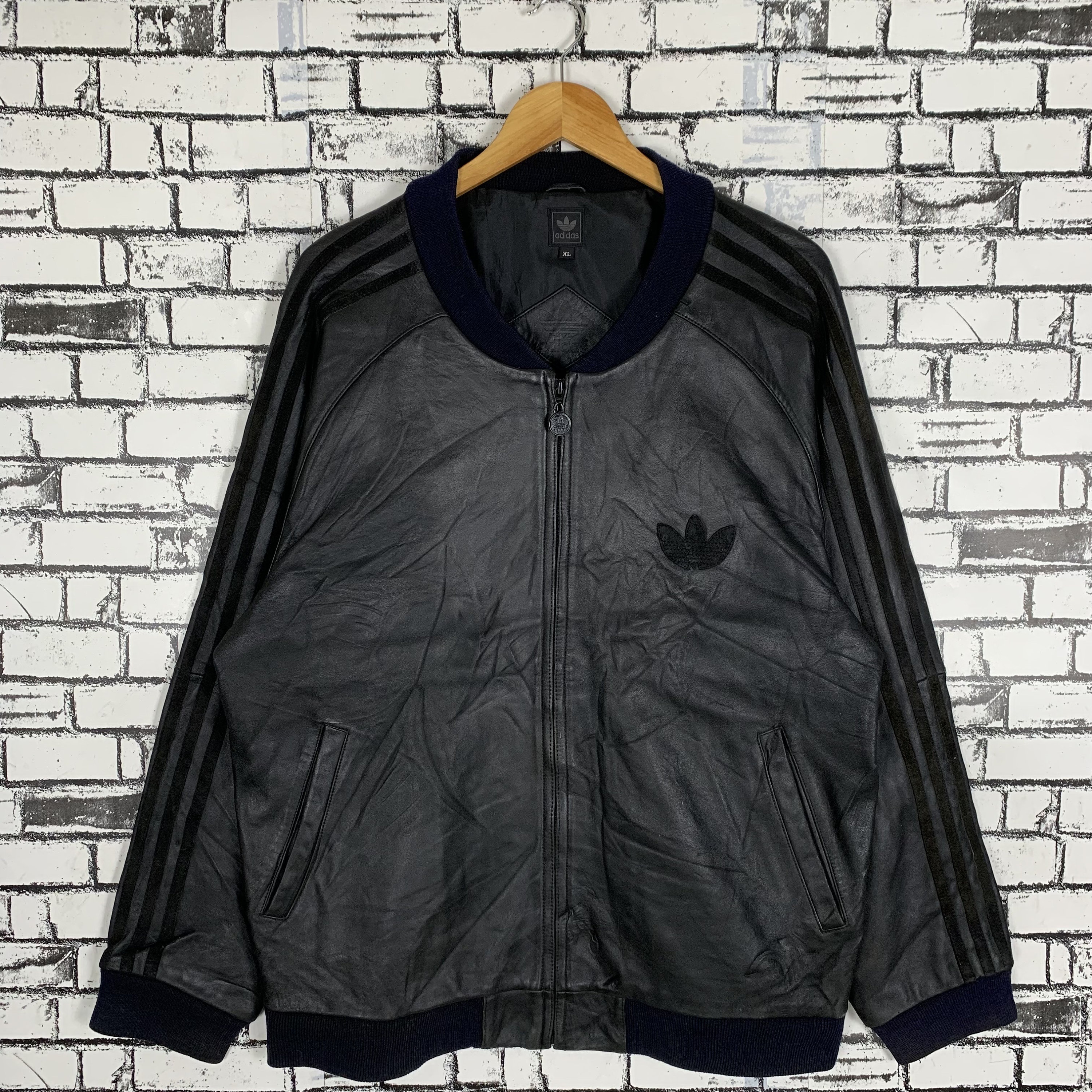 ジャケット・アウター remake\"vintage adidas leather jacket Adidas Olympic Leather Jacket Vintage | eBay