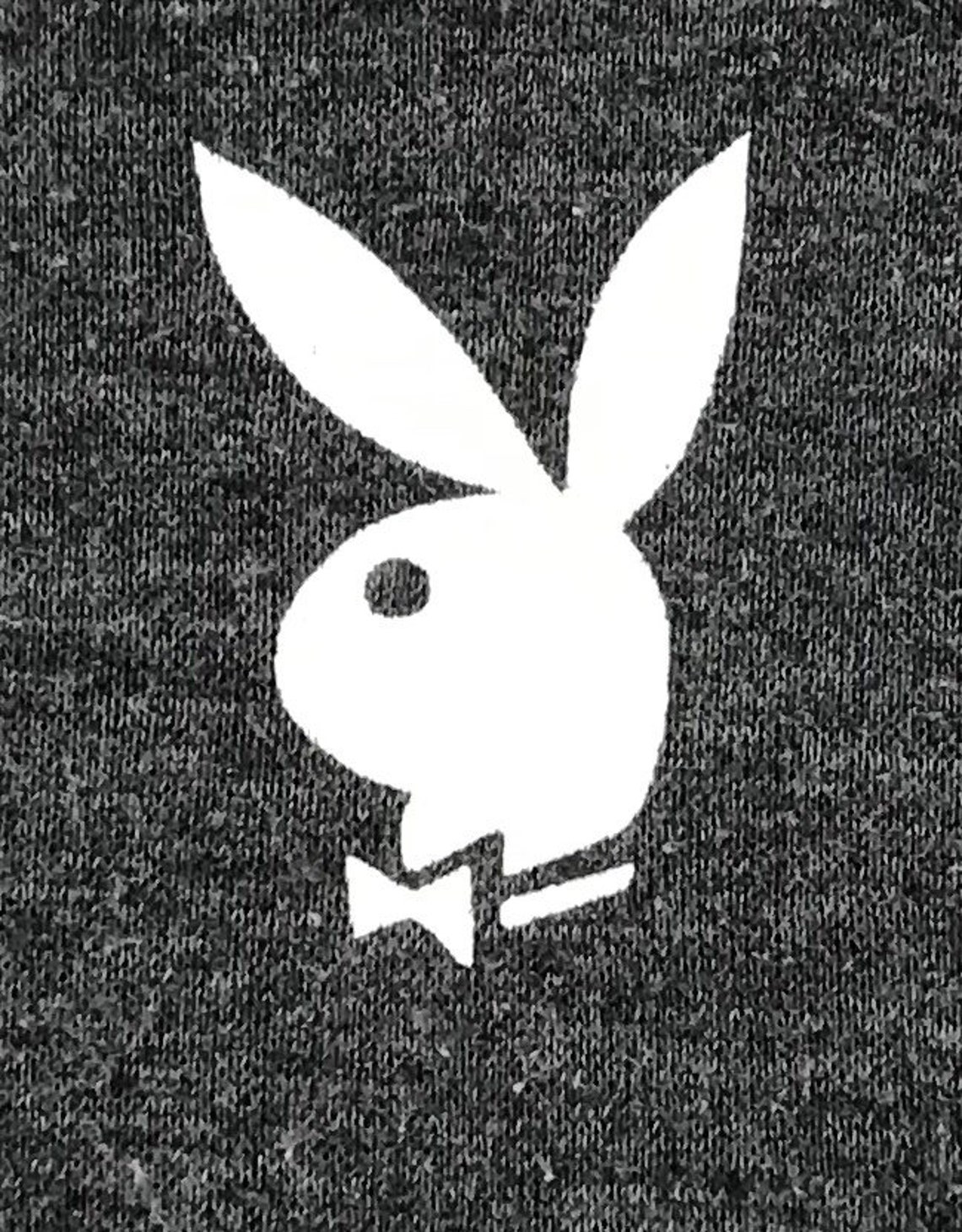 Vintage 90s Rare Black Japanese Playboy Graphic Logo Spell-Out Sweater M