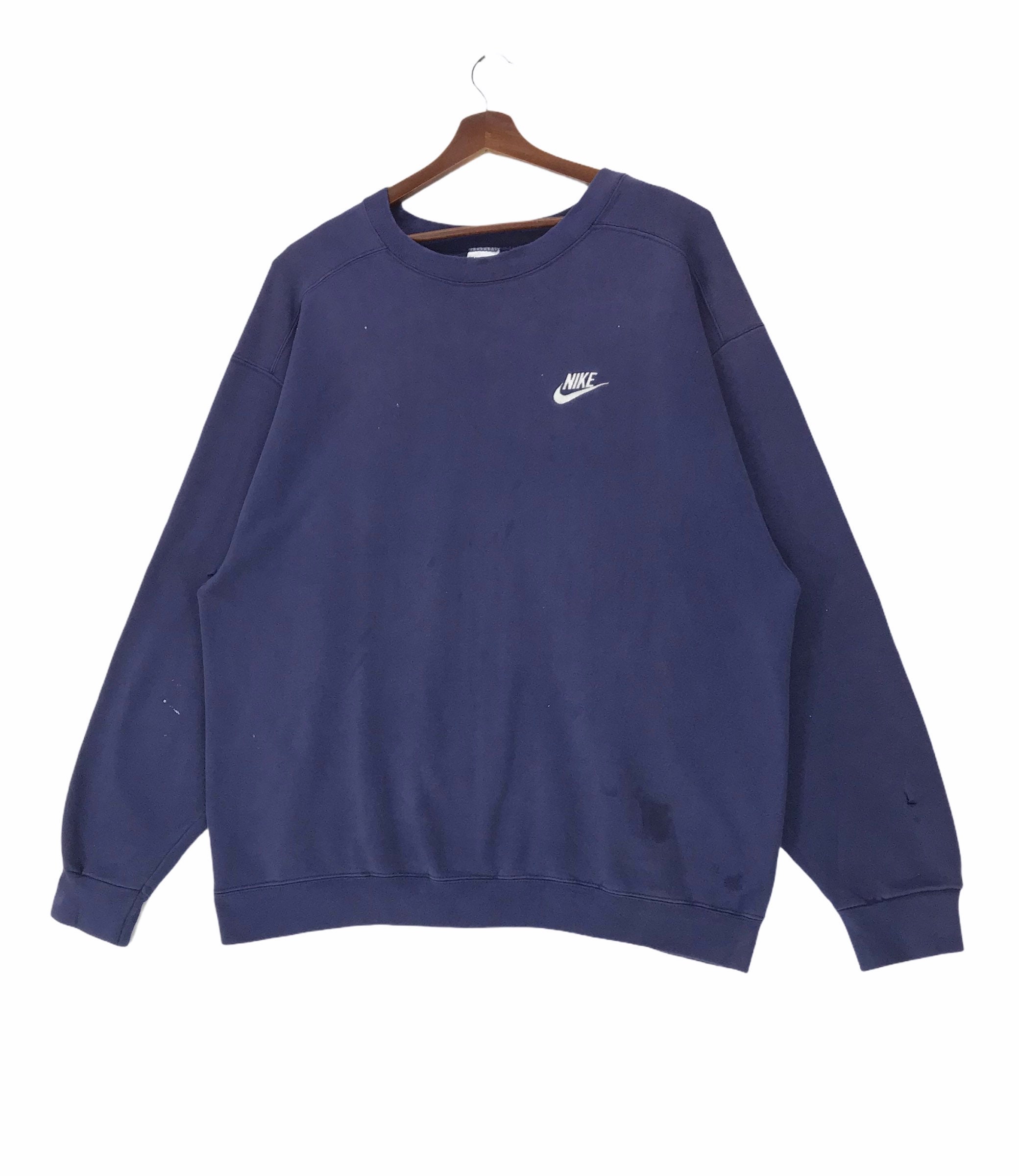 Vintage 90s Nike Sweatshirt Crewneck Spellout Nike Streetwear Blue ...