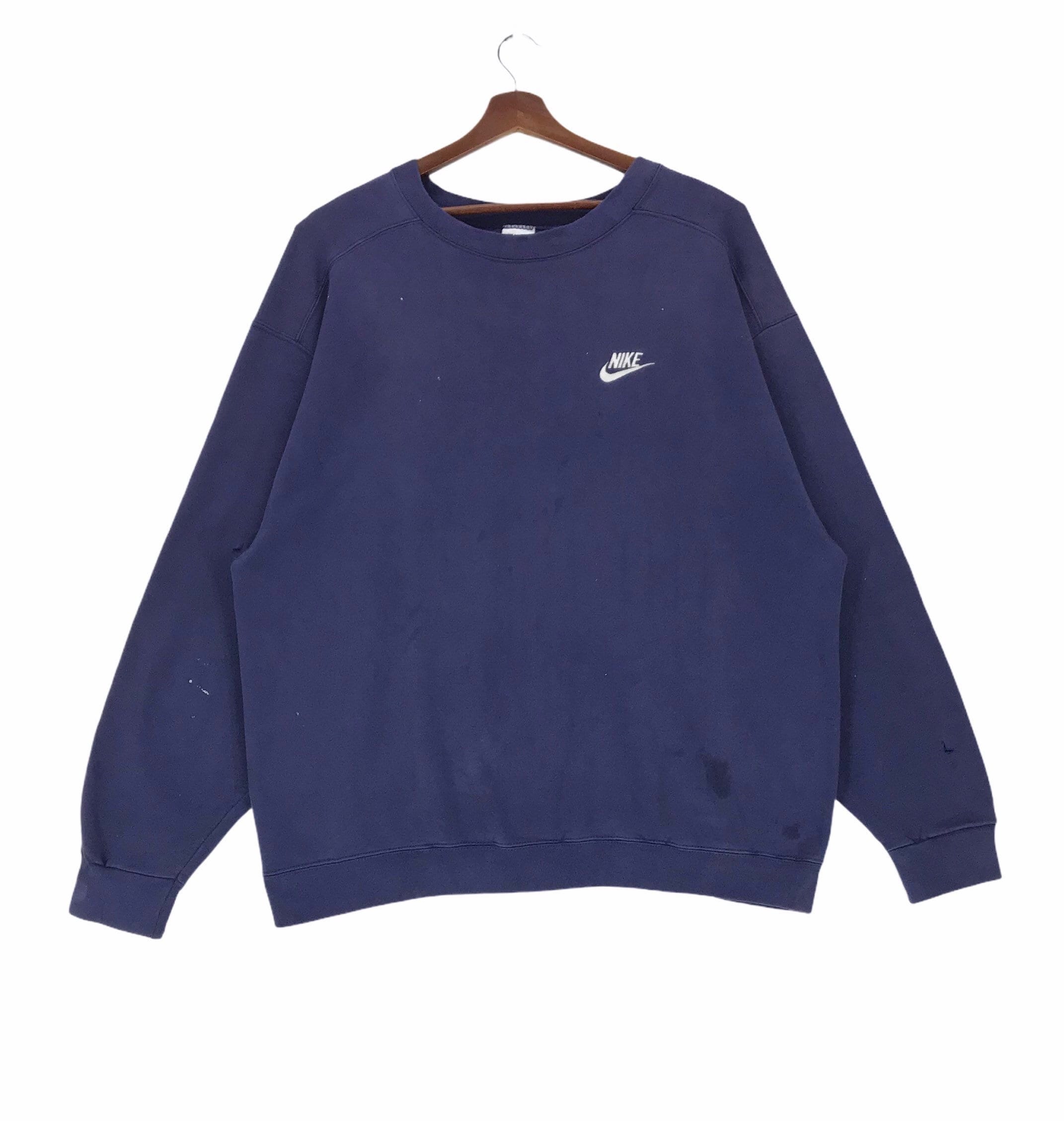 Vintage 90s Nike Sweatshirt Crewneck Spellout Nike Streetwear Blue ...