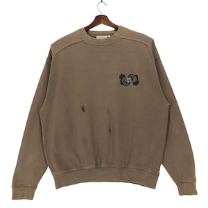 Men Rare HUGO BOSS Vintage Spellout Logo Sweatshirt, Embroidered, Mint,  BLACK, M