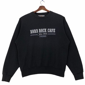 Vintage 90s Hard Rock Cafe Paris Sweatshirt Hard Rock Cafe Paris American Restaurant in Paris Pullover Size Medium.