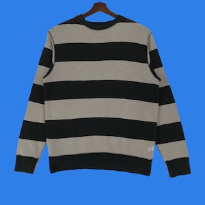 Stussy Sweatshirt Stripe Stussy Pullover Jumper SMALL Size