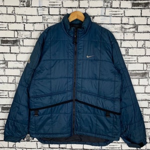 Vintage Nike ACG Puffer Jacket Navy Blue Nike Small ACG Logo Down Jacket Size Large