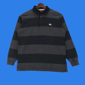 Vintage Canterbury Of New Zealand Stripe Collar Sweatshirt Small Logo Canterbury Of New Zealand Pullover Medium Size Vintage Sweatshirt.