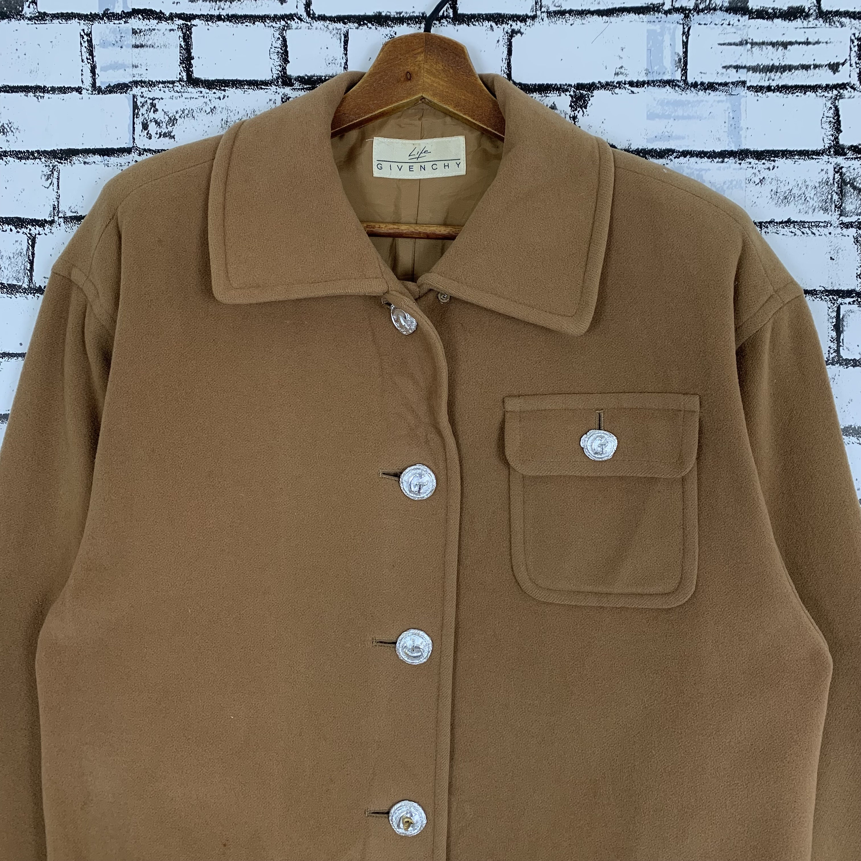 ジャケット・アウター [Rare] 90s GIVENCHY wool/cashmere jacket Vintage 90s Givenchy Wool Jacket Womens Jacket Streetwear