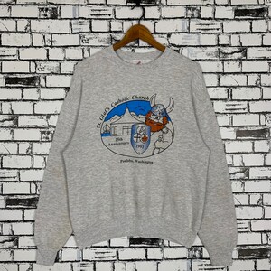 Sudadera vintage de la iglesia católica de San Olaf de los años 90