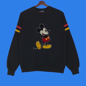 Selten!! Vintage 90er Jahre Mickey Mouse Disney Cartoon Charakter Sweatshirt Big Print Mickey Mouse Pullover Pullover Großes Vintage Sweatshirt.