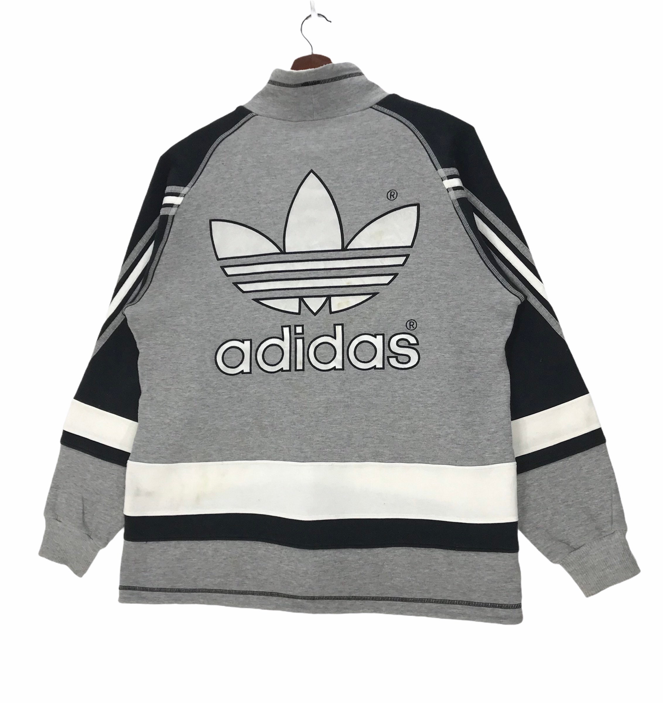 ウェア 90s adidas black pullover Vintage 90s Adidas Sweatshirt Adidas Crewneck Adidas Sweater