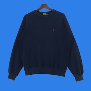 Vintage Polo Small Logo Crewneck Sweatshirt Polo By Ralph Lauren Pullover Jumper Medium Size Vintage Sweatshirt.