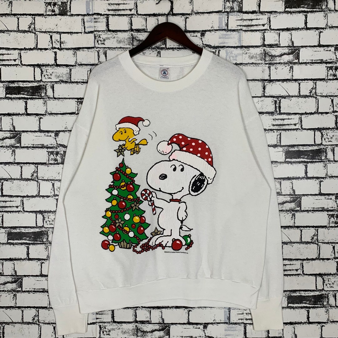 Vintage Peanuts Snoopy Merry Christmas Sweatshirt Crewneck - Etsy