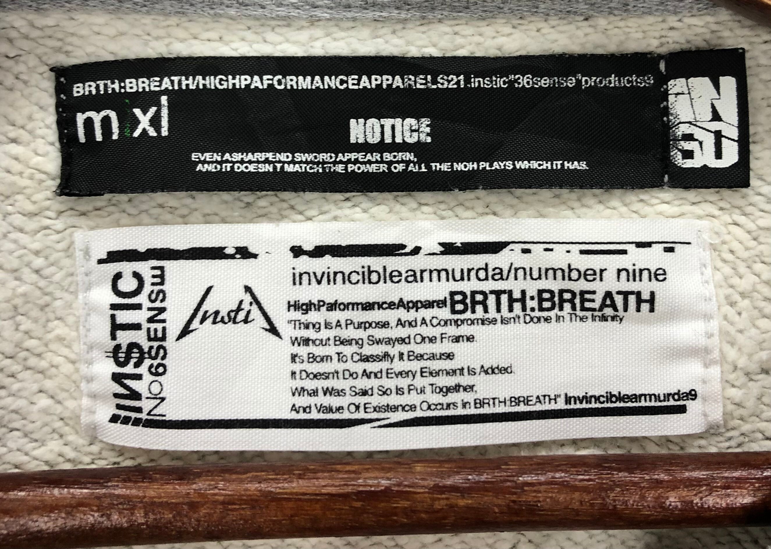 Number (n)ine X Invinciblearmurda Sweatshirt Crewneck Number Number (n)ine X Invinciblearmurda Sweatshirt Crewneck Number