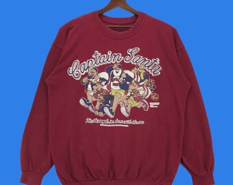 Vintage 90s Captain Santa Yacht Club Jacket Big Logo Winter Jacket