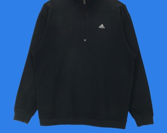 Vintage Adidas Half Zip Sweatshirt: Kleines Logo, Große Größe