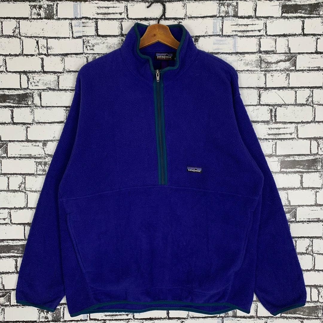 ナイロンジャケット Patagonia Vintage Harf Zip Jacket Vintage Patagonia Fleece Jacket Half Zip Fleece Size Large - Etsy