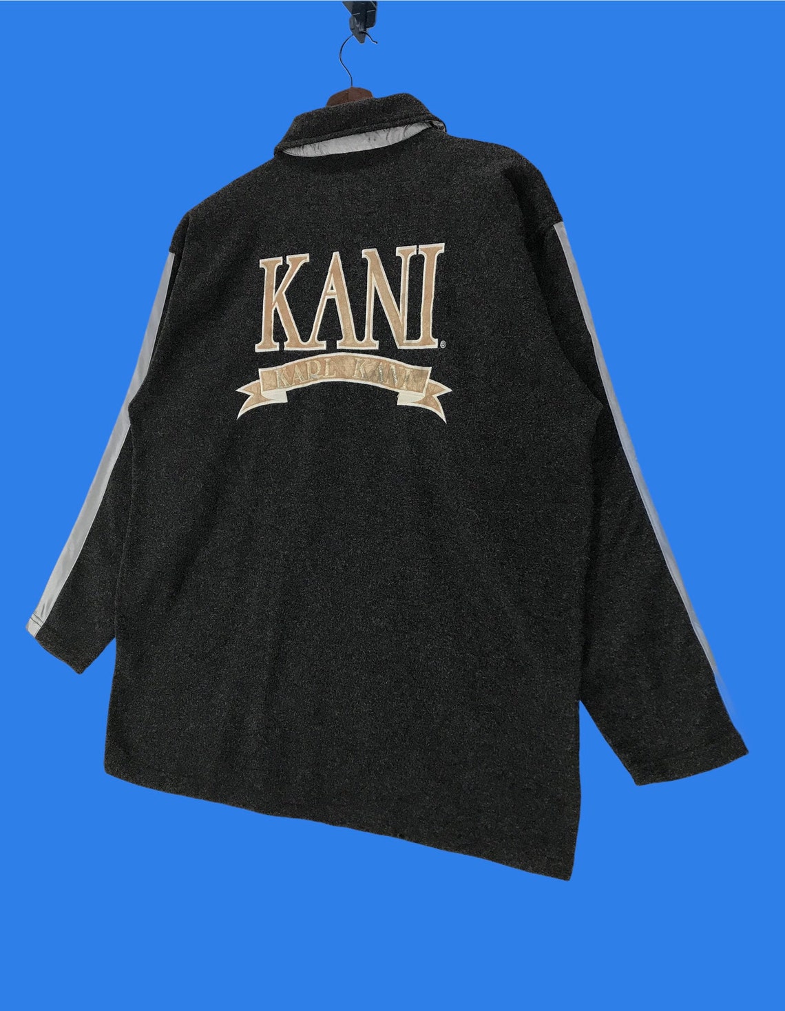 Vintage Karl Kani Half Zip Sweatshirt Big Logo Karl Kani American ...