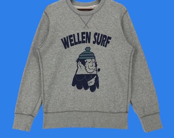 Sweat-shirt Wellen Surf vintage : vêtements de surf à enfiler de taille moyenne