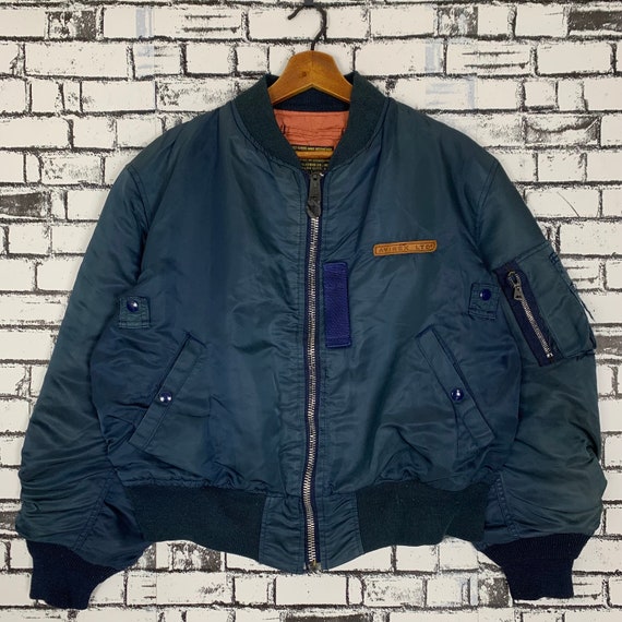 ジャケット・アウター AVIREX reversible ma-1 flightjacket navy AVIREX アヴィレックス L-2 BLUE ANGLES F-14 中綿なし ブルゾン