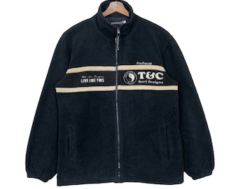 Vintage T&C Surf Designs fleecejacka - Hawaii-tröja (storlek Medium)