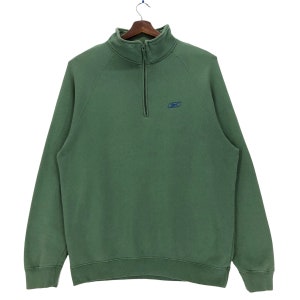 Vintage Reebok Sweatshirt Half Zip Reebok Small logo Sportswear Pullover Size Medium Vintage Sweatshirt.