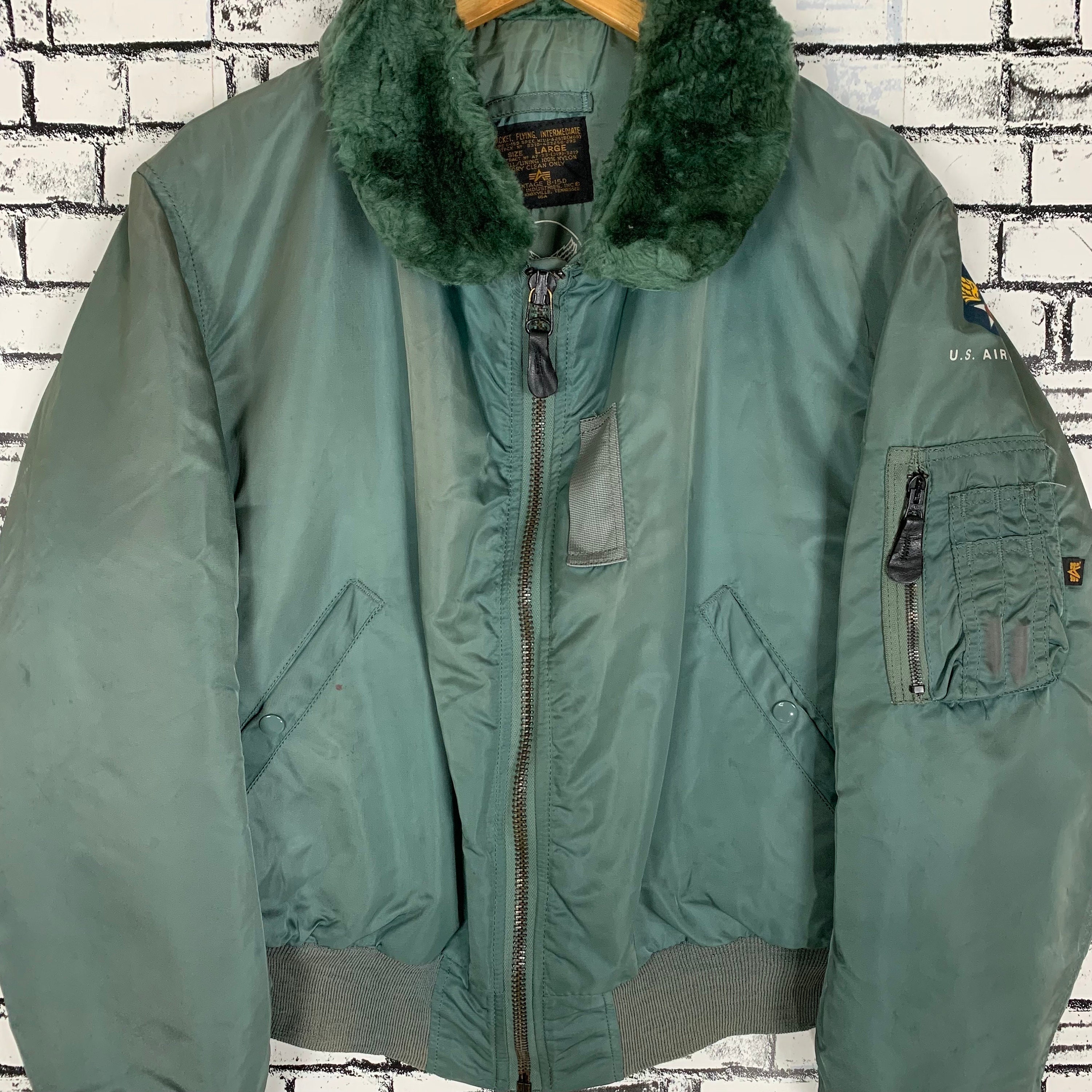 90s USA製 ALPHA INDUSTRIES B-15D MOD Vintage Alpha Industries U.S Air Force Type B-15D Bomber Flight