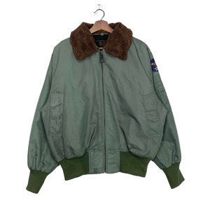 Original US MA1 Bomber Jacket Vintage Blue Padded Coat - Etsy
